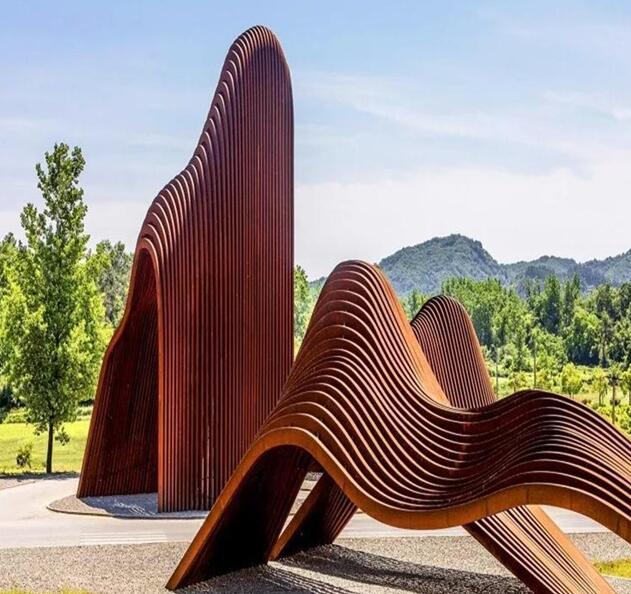 金川锈钢板造型